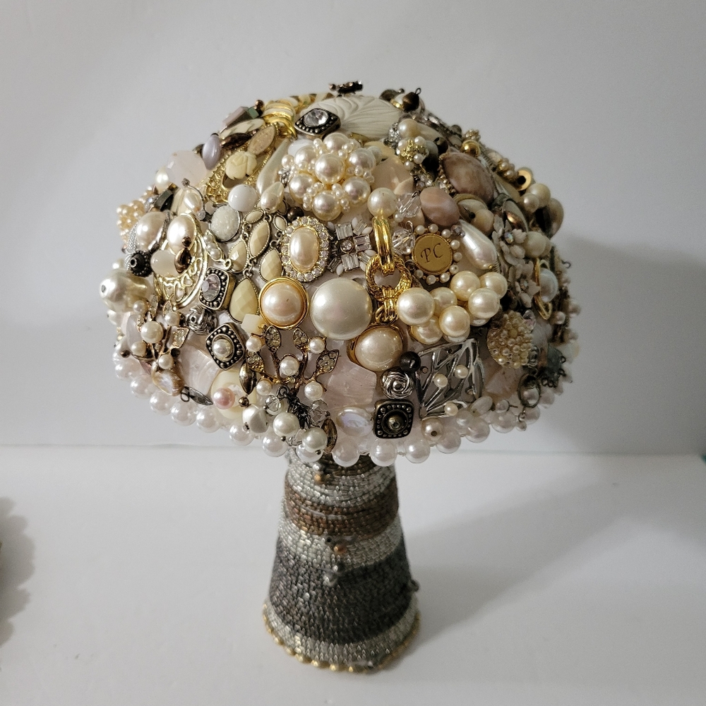 Hand Crafted Mushroom Upcycled Ivory